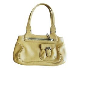 Vintage y2k Cole haan mustard yellow leather purse